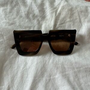 Tezza Stylish Brown Square Sunglasses
